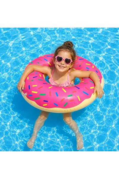 YEB Donut Çocuk Yüzme Simidi 60 cm Havuz Ve Deniz Simiti 3-9 Yaş