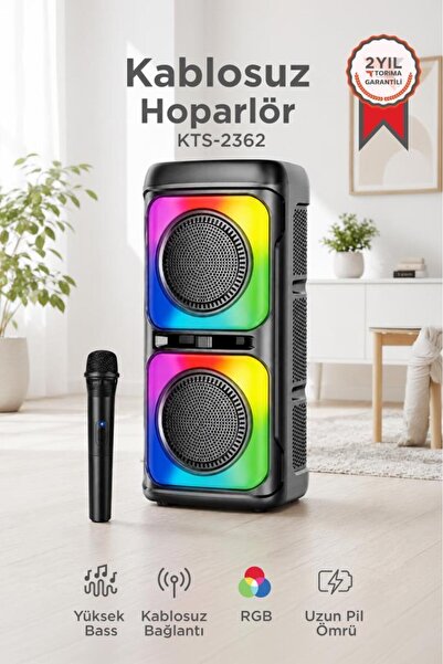 Torima Bluetooth Hoparlör Mikrofonlu Kablosuz Taşınabilir Speaker KTS-2362 Siyah
