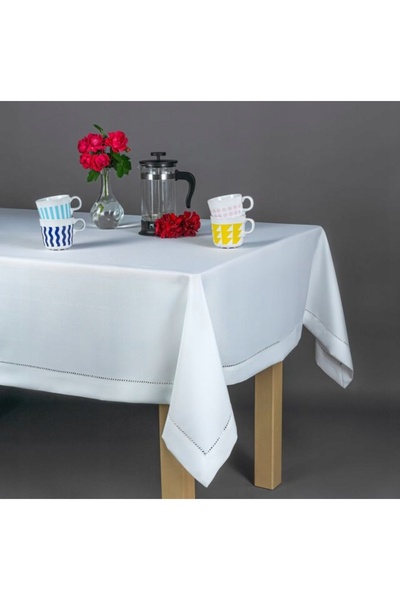 NO BRAND Față de masă elegantă cu design de sirenă 140X280 Albă