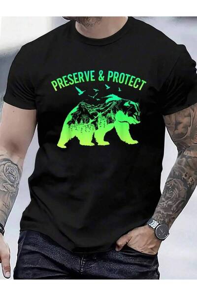 799 100% Cotton Preserve & Protect National Park Nature Forest Bear Wildlife ...