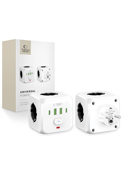 Tech-Protect Sursă de alimentare Pcl3X4 2 USB 2 Type-C 3 sloturi pentru încăr...