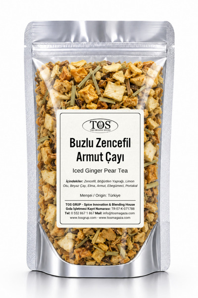 TOS The Organic Spices شاي الكمثرى والزنجبيل المثلج 250 جرام (الجودة الأولى) ...