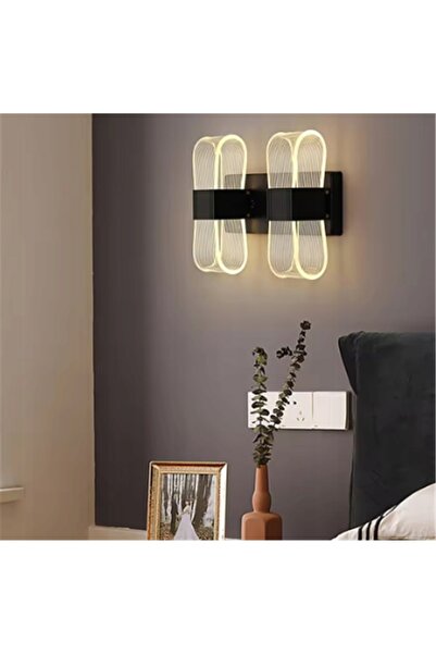 NO BRAND Aplică de perete LED Loft Negru 12W 3000K 4500K 6000K