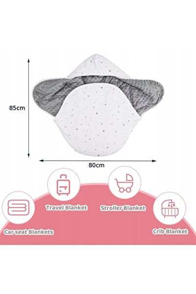 NO BRAND Pătură de bumbac cu două fețe, 80*85cm, pentru înfășat și scaun auto...