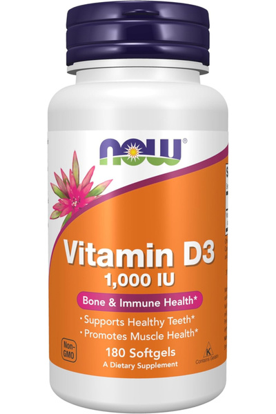 Now Food Vitamin D 1000Iu, 180 Softgels