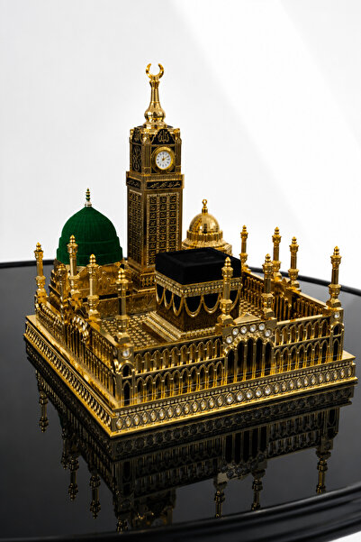 Vien Home Lüks Mescid-i Haram Dekoratif Masa Saati – Kabe, Mescid-i Nebevi ve...