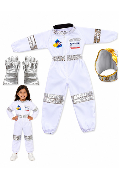 TOY LAND Kids Astronaut Costume – Space Explorer Jumpsuit with Helmet & Gloves