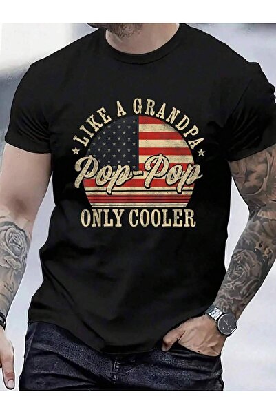 799 100% Cotton Like A Grandpa Only Cooler Pop-Pop Father's Day T-Shirt,, 's ...
