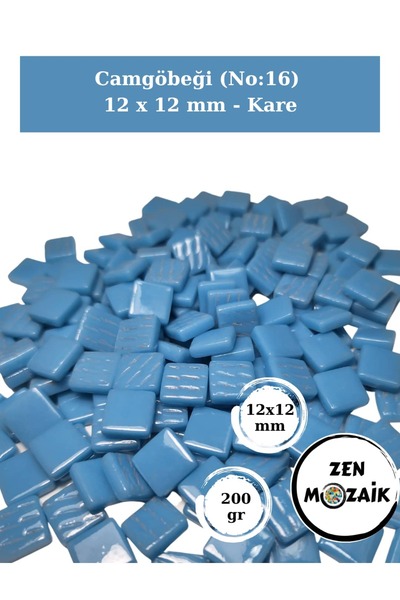 Zen Mozaik Sanatsal Mozaik Çalışmalarınız Için 12X12 Mm - Kare Cam Mozaik Taşı