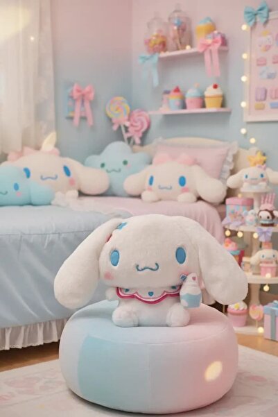 Miniso Sanrio Lisanslı Cinnamoroll Tatlı Fabrikası Peluş Oyuncak – Oturan 28 Cm
