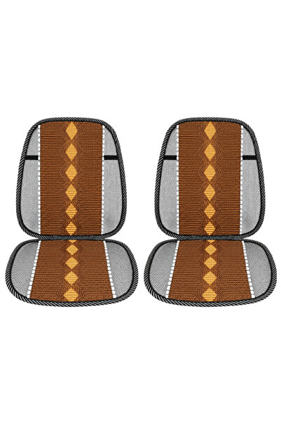 AGC Premium Wooden Bead Car Seat Cushion Combo 2 Pcs – Back & Thigh Massage, ...