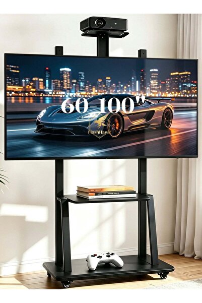 FlashHawk Mobile TV Cart for 60-100 inch LCD LED 4K Flat Curved TVs, 60 65 70...