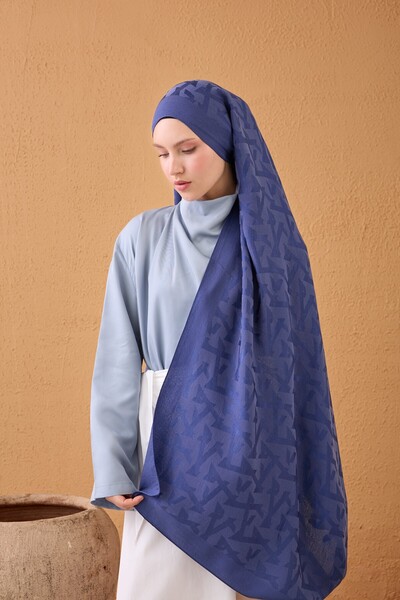 Silk Home Naia Cotton Shawl Elio Saks Blue