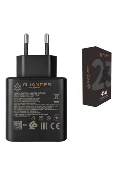 QUANDES Încărcător super rapid, QUANDES, USB Type-C, 45W PD, Fără cablu