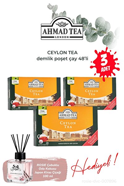 Ahmad Tea 3 Pack Ceylon Tea Teapot Tea Bags 48-Pack and Room Fragrance