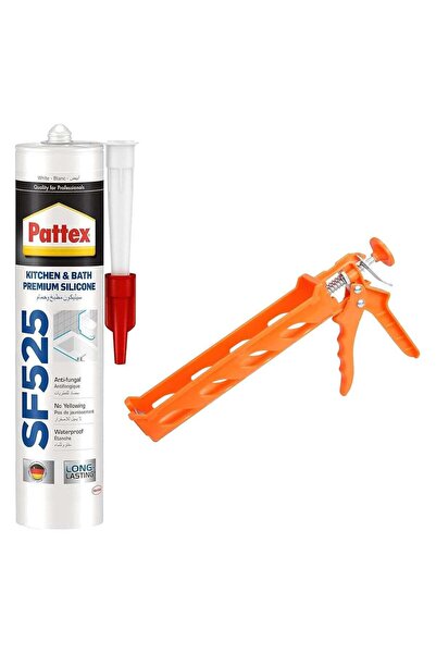 Pattex Sf525 Silicone Sealant and Gun-Premium Kitchen And Bath silicone seala...
