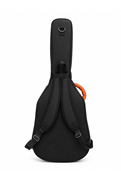 Erga Müzik PROFESYONEL GİGBAG KALIN KLASİK GİTAR KILIFI-ÇANTASI - SİYAH - TURUNCU1900 DENYE LÜX KUMAŞ - %100 SU GEÇİRMEZ