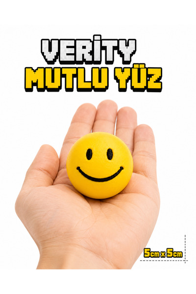 GiginGo Minecraft Verity Mutlu Yüz Viral Oyuncak - Minecraft Sarı Top Figürü