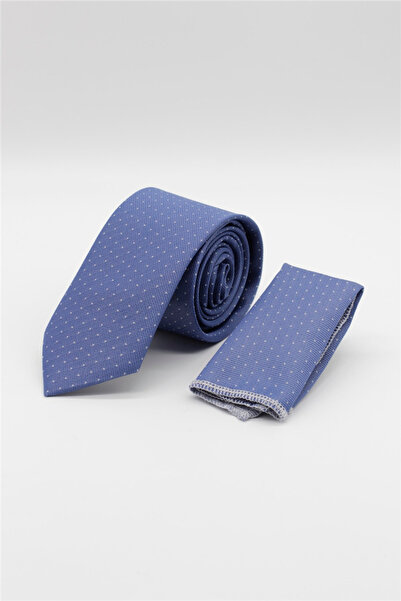 İmza Blue-Grey Patterned 7 cm Tie 1090260114