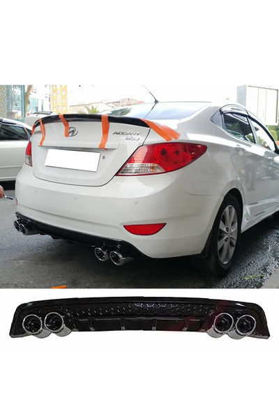 HasAkman Hyundai Accent Blue Difüzör Lüx Tip İthal Ultra Parlak Siyah Difizör