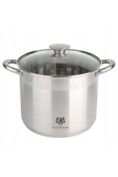 Karl Hausmann OALĂ MARE 22,5L INOX INDUCȚIE GAZ CU CAPAC ÎNALT GASTRO SOLIDĂ