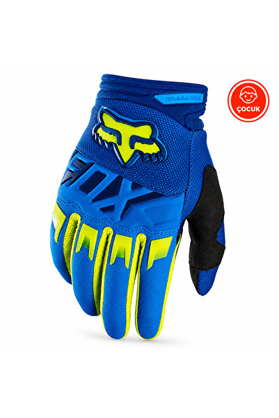 Fox Dirtpaw Kids Blue Turquoise Neon Gloves