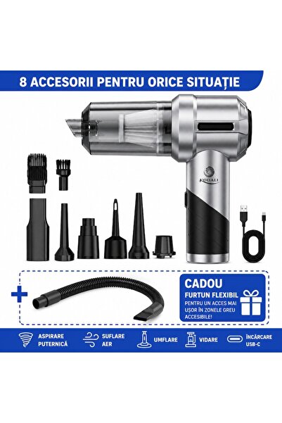 KODALI Aspirator auto ST-6655 PLUS, 4 in 1, pliabil 90°, 15000 Pa,3 viteze, a...