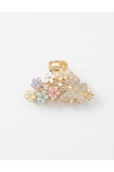 GenelTedarik Floral Butterfly Hair Clip