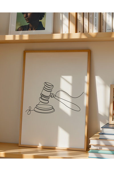 Creatick Design Modern Hukuk Bürosu Duvar Tablosu Serisi - Avukat Ofisi Ham A...