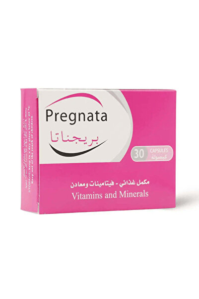 Pregnata فيتامينات متعددة قبل الولادة - 30 كبسولة تحتوي على حمض الفوليك والحد...