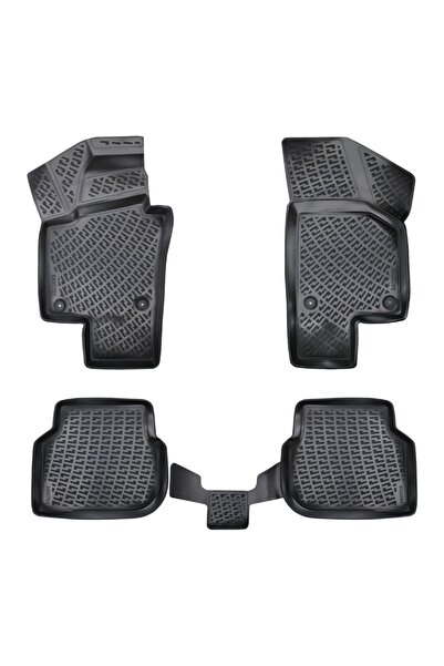 DELUXETUNING Set covorase auto cauciuc VW Jetta 6 2010-2018 forma tavita