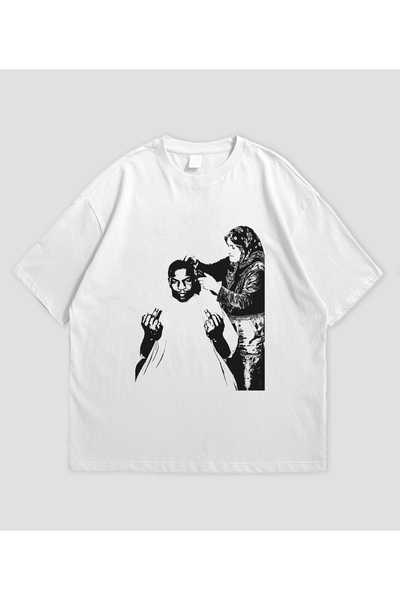 Grafftee Clothing Унисекс овърсайз тениска с принт Майк Тайсън