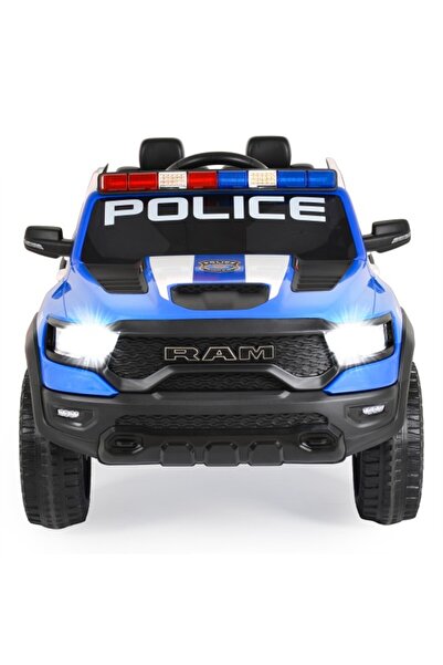 RAM Mammoth 1000 Blue Jeep Poliție Electric, 2x35W, 12V, MP3, Bluetooth, Lice...