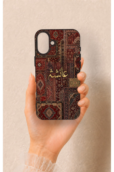 Vip Case iPhone 16 Plus Uyumlu Vintage Halı Desenli Silikon Kılıf