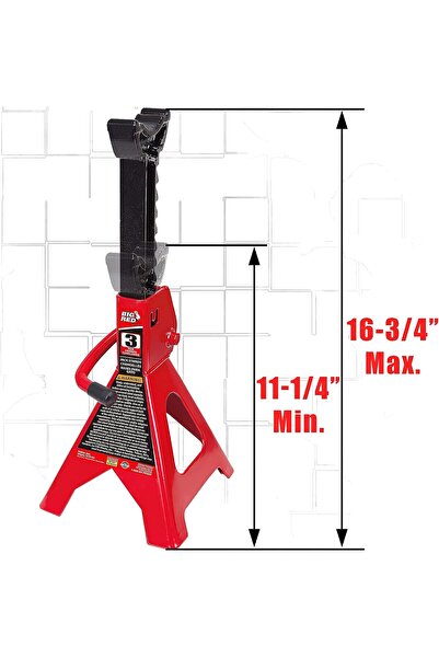 Bigred حوامل رفع سيارات فولاذية ثقيلة من تورين طراز BIG RED T43202: قدرة 3 طن...