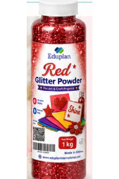 Eduplan GLITTER POWDER RED 1 KG