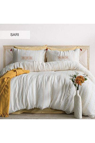 İyi Geceler İstanbul Authentic Muslin Double Duvet Cover Set Yellow