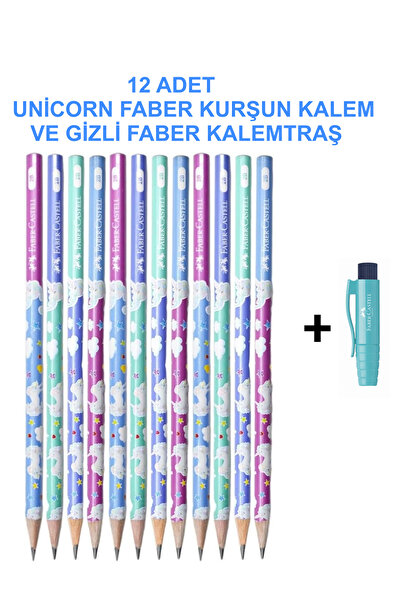 Faber Castell Faber Kurşun Kalem Seti 12li Paket ve Uç Korumalı İdeal Kalemtıraş
