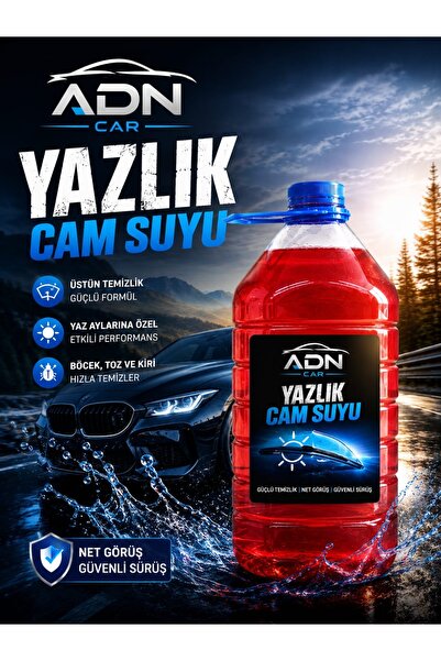 Genel Markalar YAZLIK ARAÇ CAM SUYU ÖZEL FORMÜL 5 LİTRE BEZ HEDİYELİ