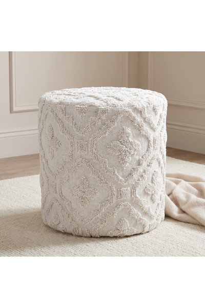 Ebticar Elegant White Round Bufanda - Indian Manufacture with Cotton Fabric
