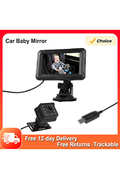 Choice Baby Car Mirror 1080P Baby Monitor with Night Vision 150° Wide View An...