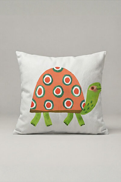 Generic Brand Cute Orange Shell Turtle Patterned Cushion Cover 191 – Orange S...