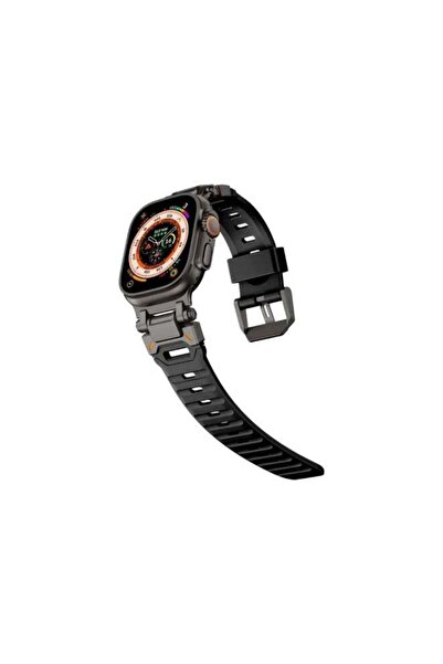 Levelo Kyoto Watch Strap for Smart Watch 49mm & 46mm, Fluoro Rubber & Stainle...