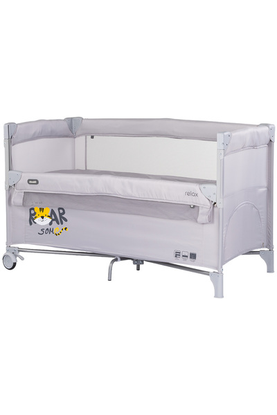 Chipolino Patut pliabil Relax Tiger platinum cu laterala culisanta