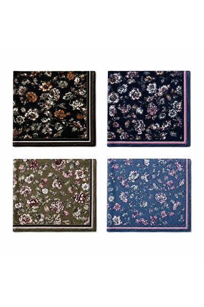 Solo Calzini Soft eşarp çiçek desenli 4 paket