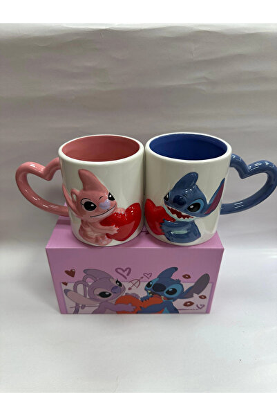 MEKs Hearted Stitch 2-Piece Mug Set