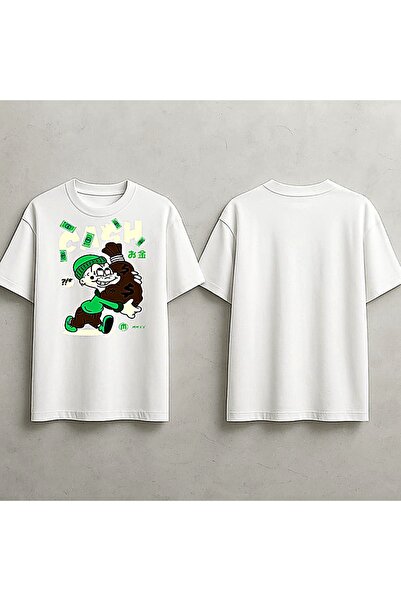 ELFERA Para Torbasi Para Kazanc Funny White Printed Tshirt