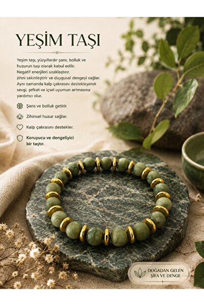 Liacharm Special Design Natural Jade Stone Bracelet - Luck, Abundance, Peace ...