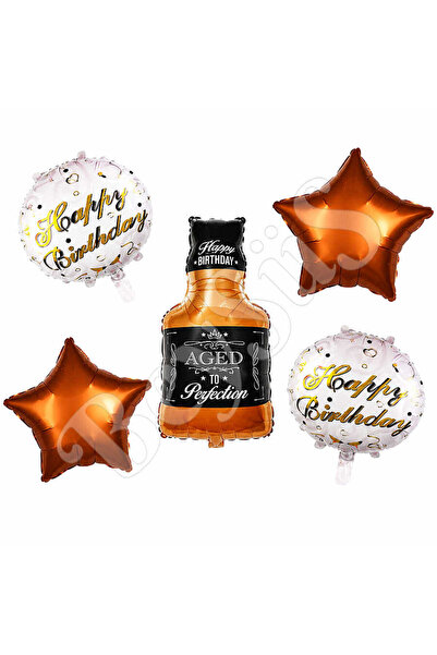 BeySüS Happy Birthday 5-Piece Foil Balloon Set