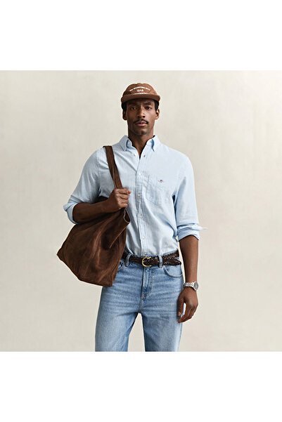 Gant Men's Blue Regular Fit Logo Shirt